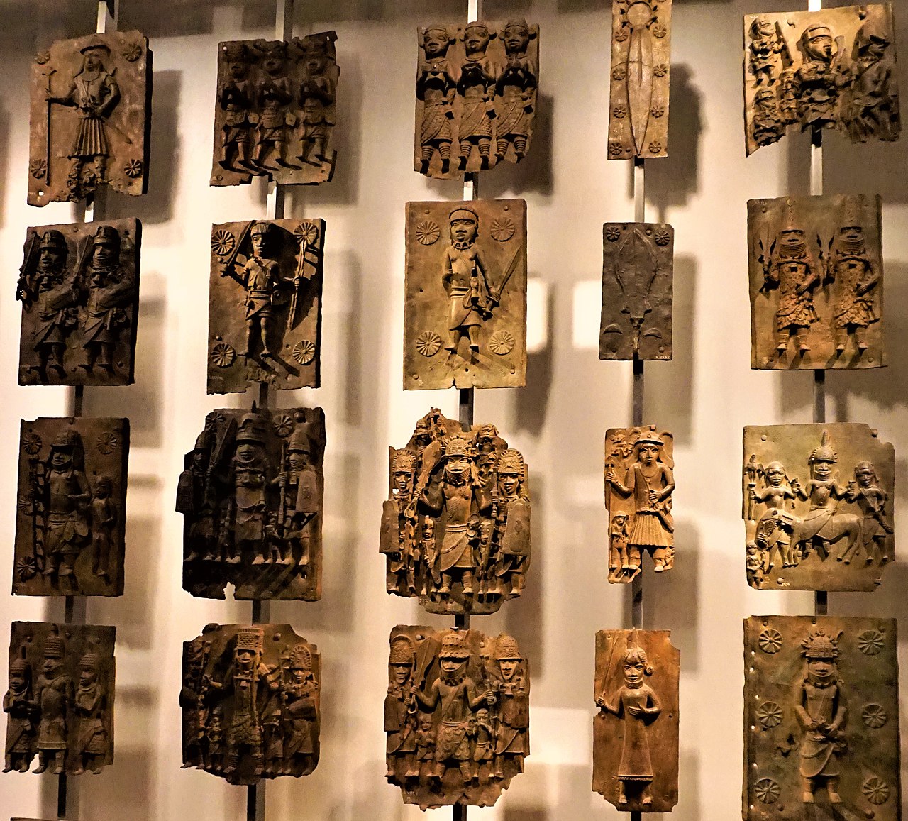 A display of Benin Bronzes at the British Museum
