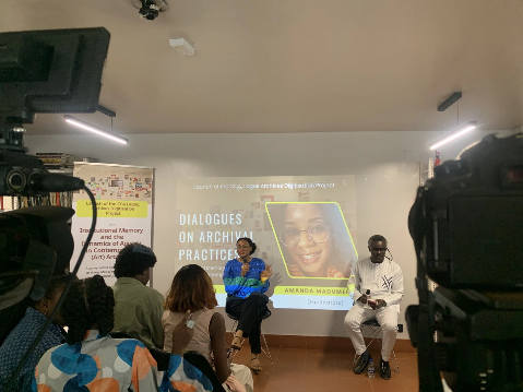 Left to Right: Amanda Madumere and Joseph Ayodokun, moderators of the sharing session themed ‘Dialogues on Archival Practice’. Photo Credit: CENTRE FOR CONTEMPORARY ART (CCA)